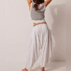 Free People Cotton White Harem Pants
